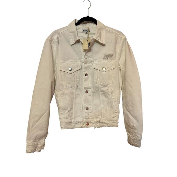 NWT SER.O.YA ROMEO OVERSIZED JACKET Size XS NEW! - White, Happy Face Logo Street - Picture 6 of 12